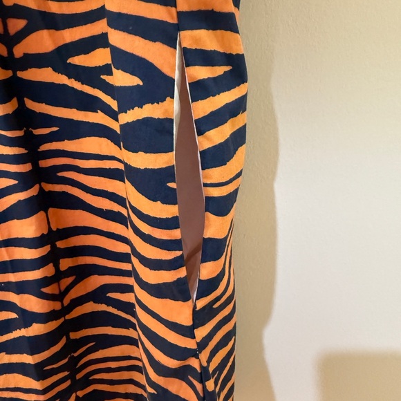 Navy Blue & Orange Tiger Stripe Dress - Gameday Dress, Clemson, Auburn - Picture 5 of 11